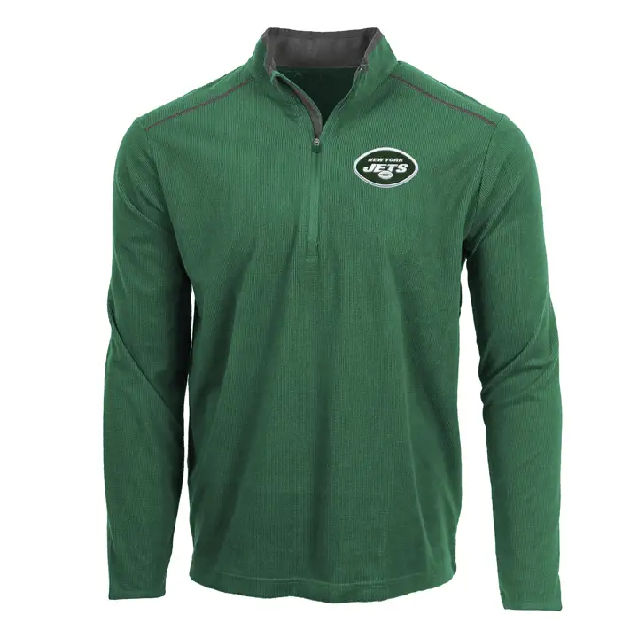 New York Jets NFL Glacier Quarter Zip 21 vert
