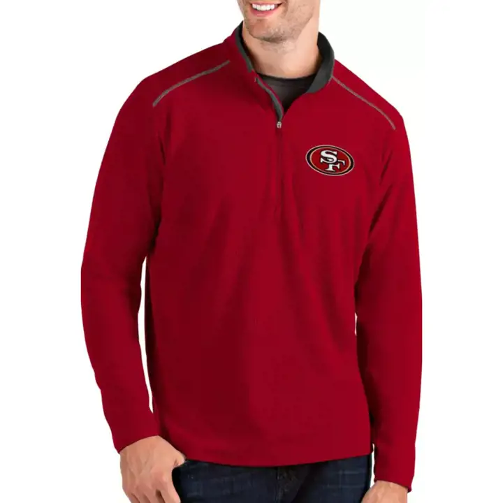 San Francisco 49ers NFL Glacier Quarter Zip 21 Rouge