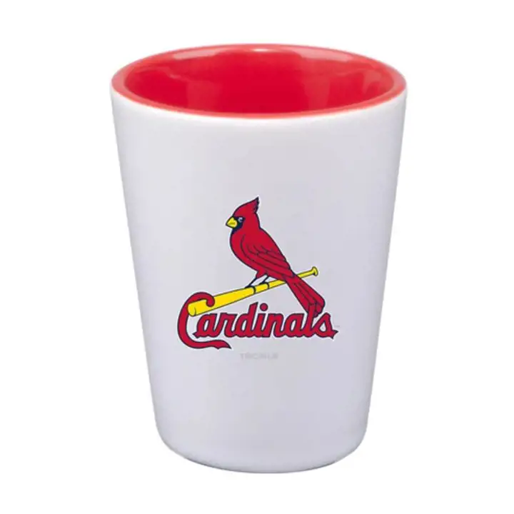 Verre à shot 2oz à couleur intérieure St. Louis Cardinals ast
