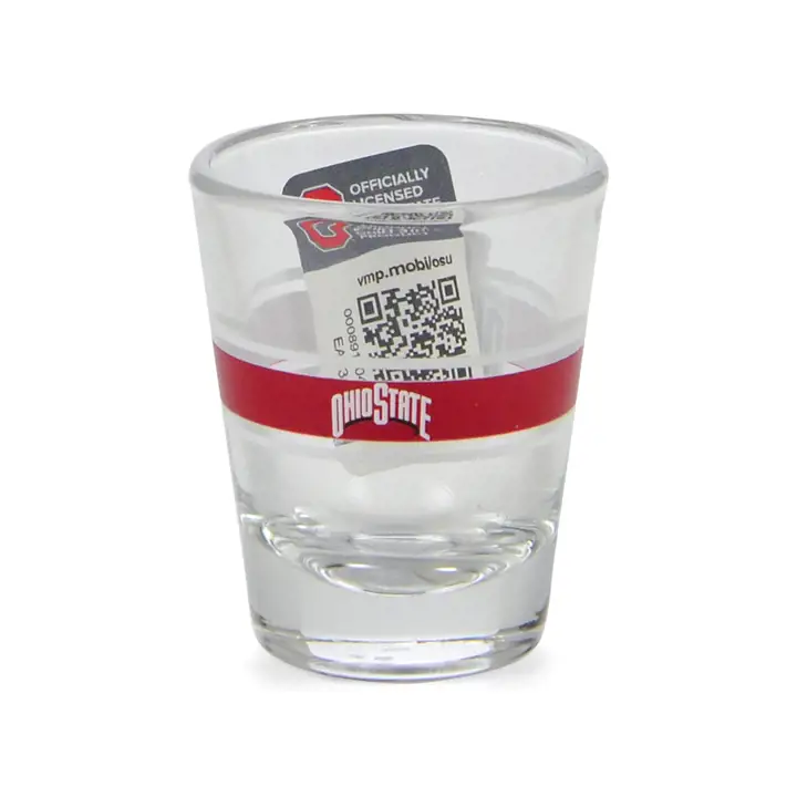 Verre à shot rayé 2 oz Ohio State Buckeyes