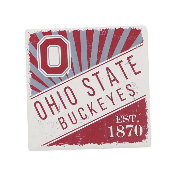 Dessous de Verre en Pierre Ohio State Buckeyes Burst (lot de 4)