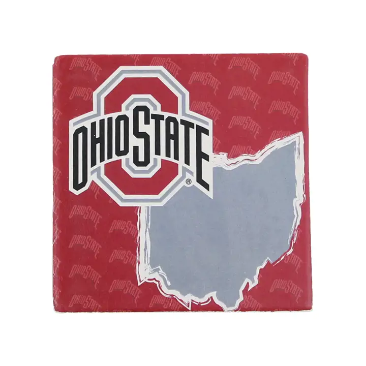 Ohio State Buckeyes Dessous de Verre en Pierre (lot de 4)
