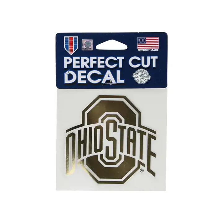 Autocollant découpé Ohio State Buckeyes 4x4 - Or ast