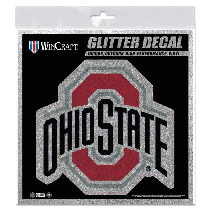 Ohio State Buckeyes Décalque à paillettes 6x6 ast