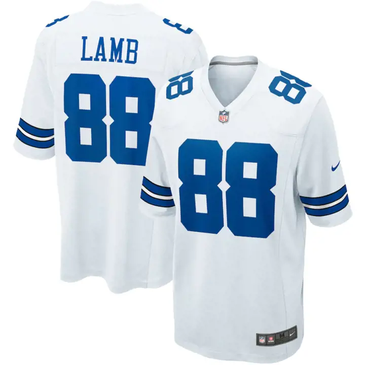 Maillot de match blanc Ceedee Lamb des Cowboys de la NFL pour jeune