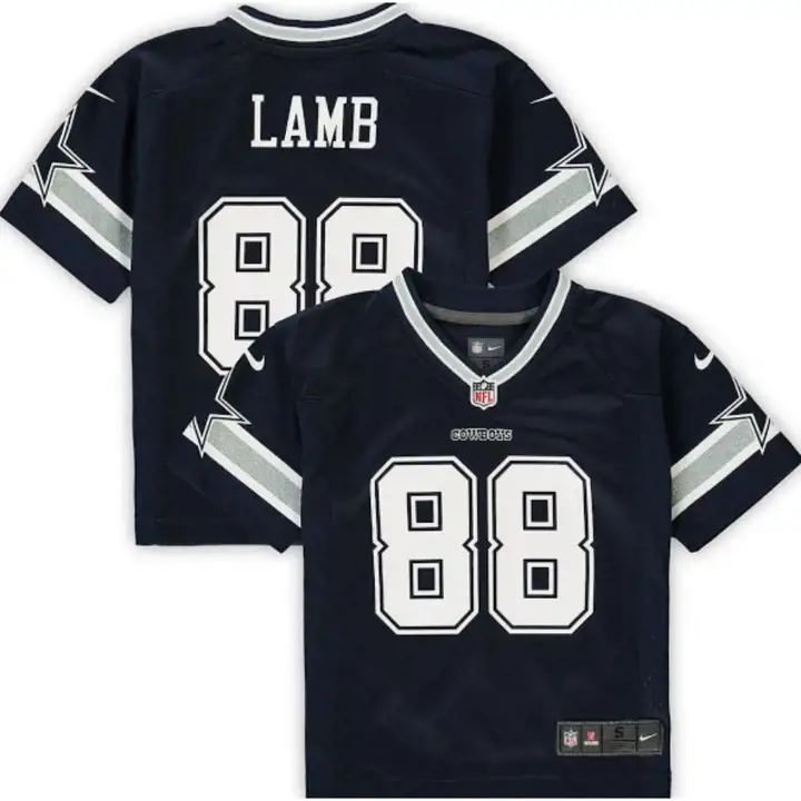 Maillot de match NFL enfant Cowboys CeeDee Lamb BLEU MARINE