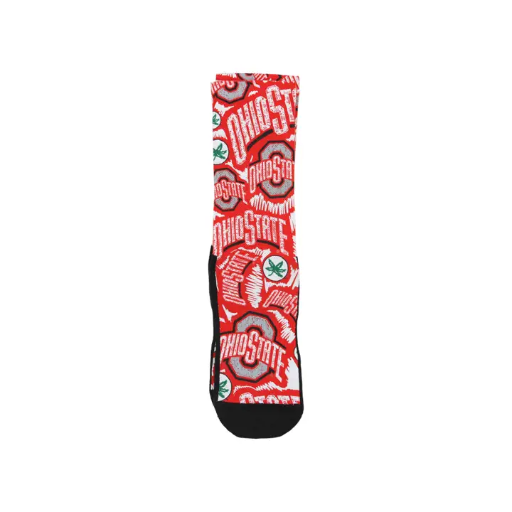 Chaussettes ras du cou avec logo Ohio State Buckeyes, motif esquissé