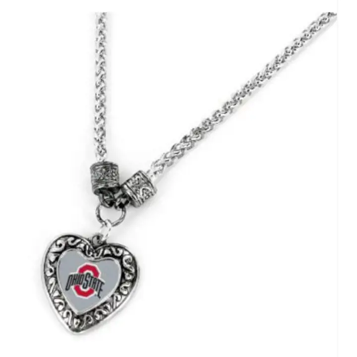 Collier Cœur Charmant Buckeyes de l'Ohio State