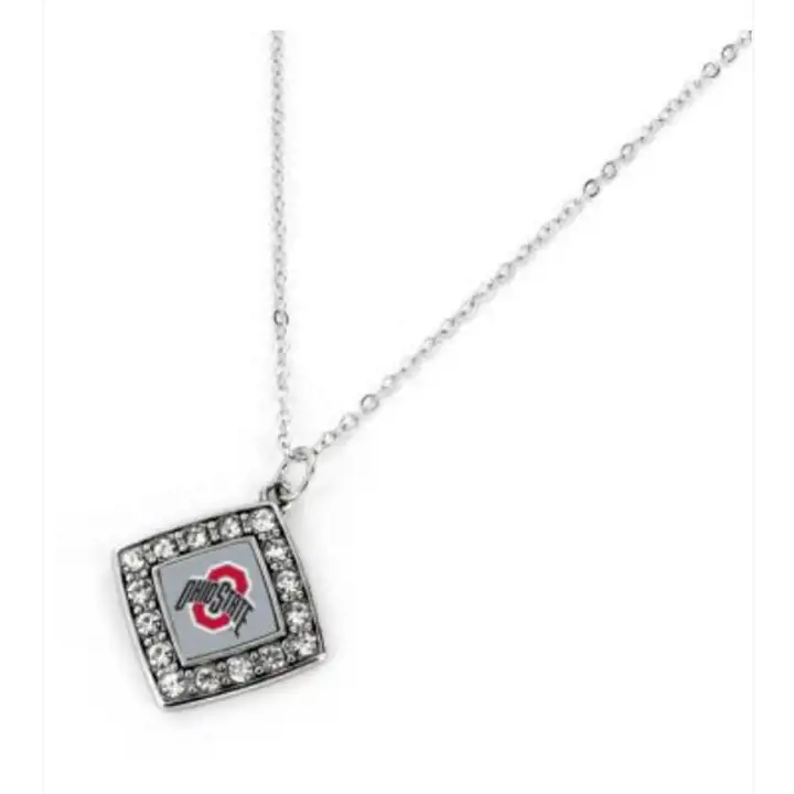 Pendentif de diamant en cristal Ohio State Buckeyes Charmed