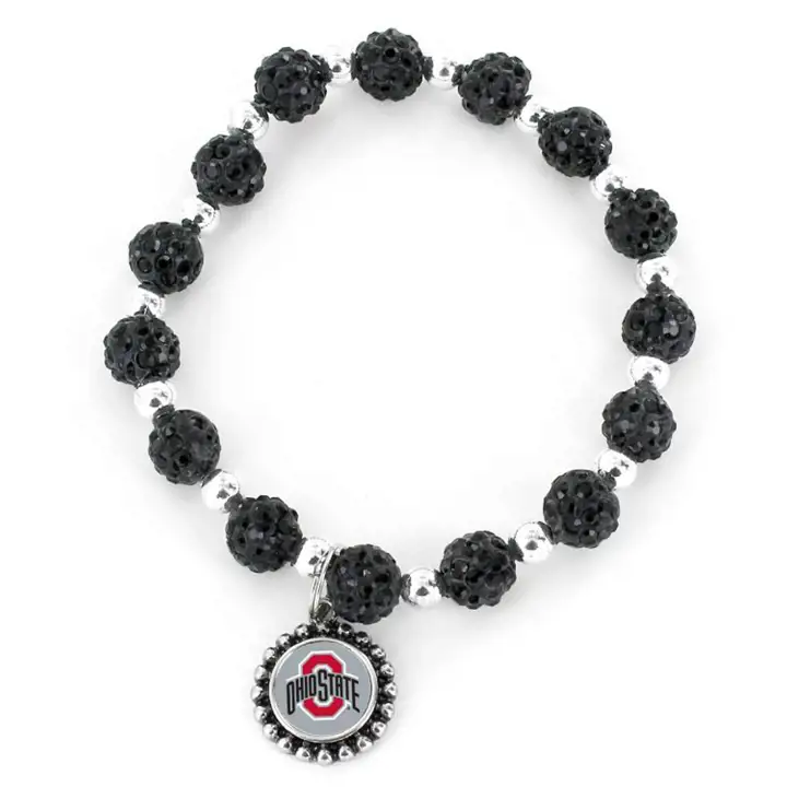 Bracelet extensible Ohio State Buckeyes Charmed Pebble Bead