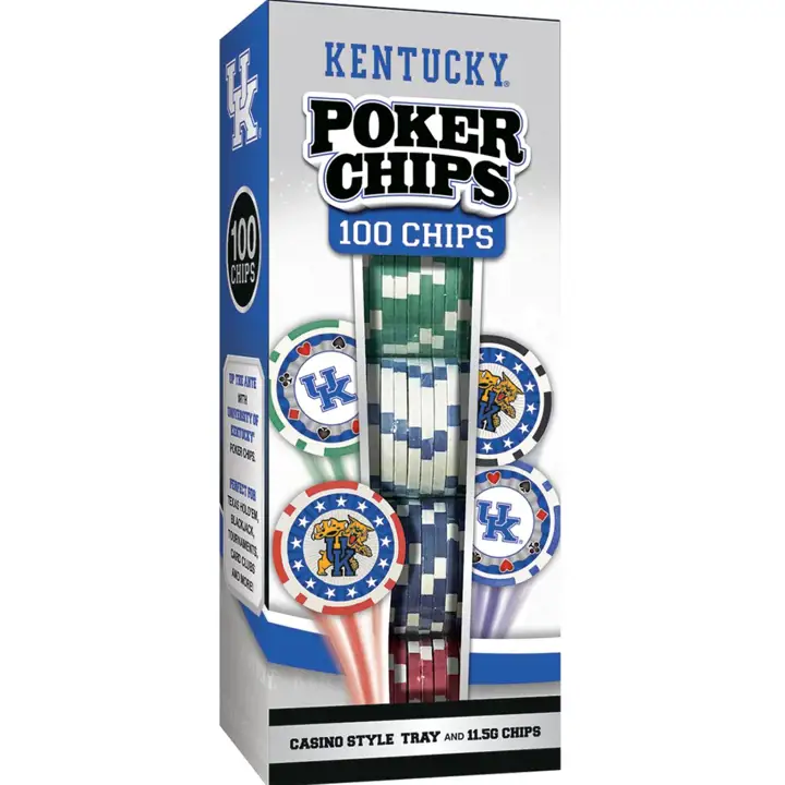 Lot de 100 jetons de poker Kentucky Wildcats