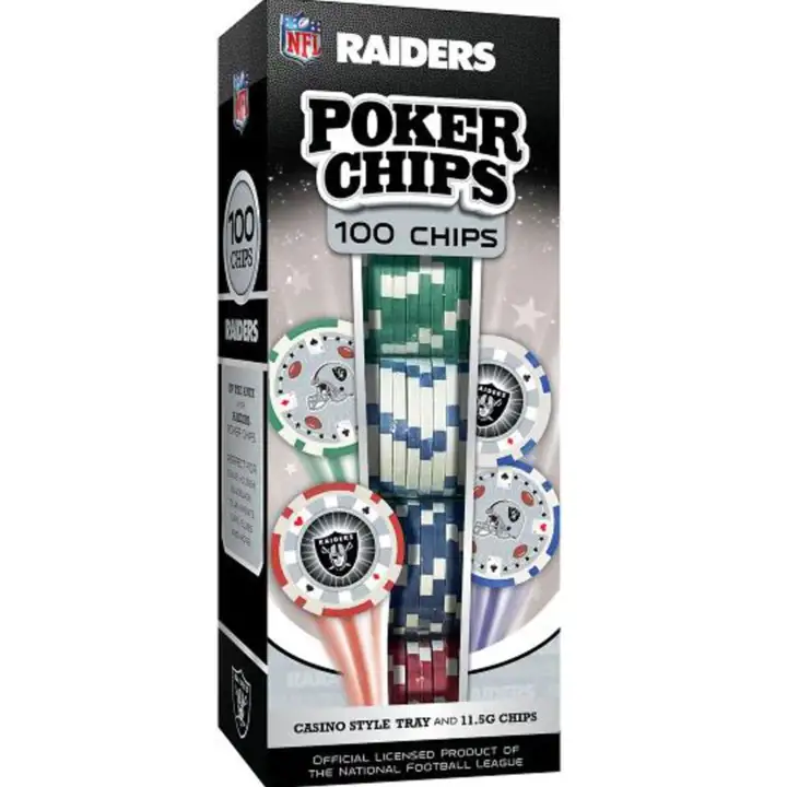 Jeton de poker Las Vegas Raiders 100 pièces ast
