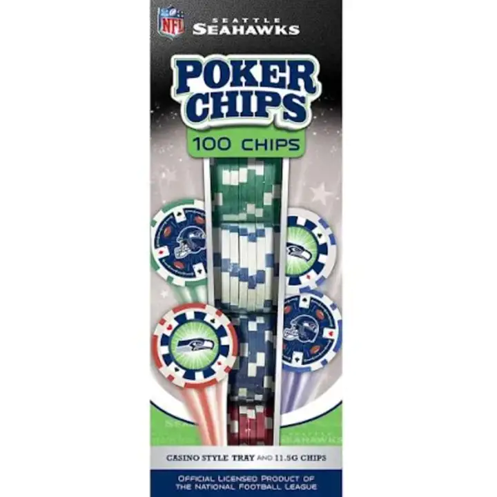 Jetons de poker Seattle Seahawks, 100 pièces
