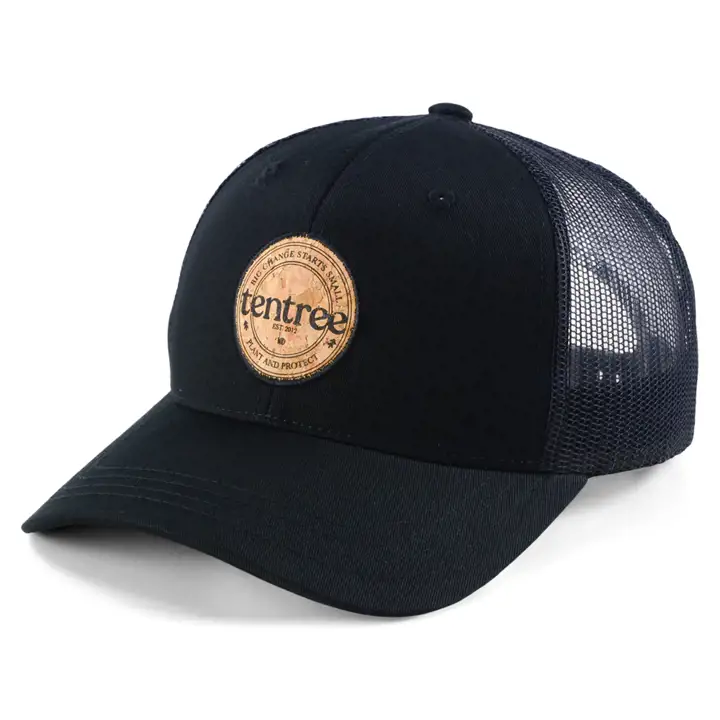 10TREE Cork Patch Elevation Trucker BLK