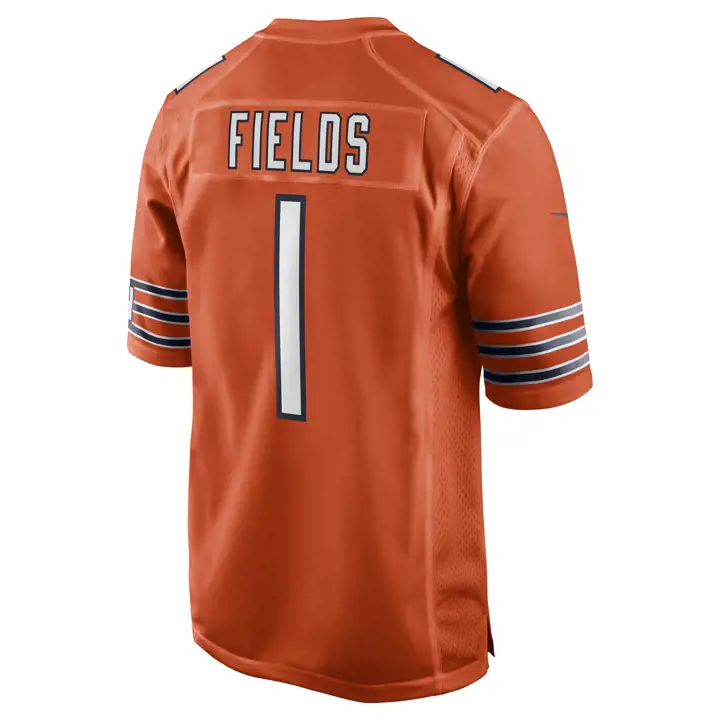 Maillot de match NFL Justin Fields des Chicago Bears ORG