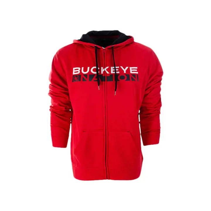 Ohio St B NCAA Buckeye Nation Poly Full Zip rouge