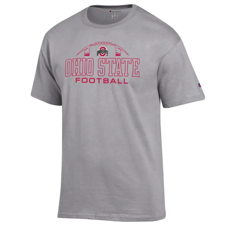 T-shirt de football NCAA Ohio State Buckeyes 2F cintré gris