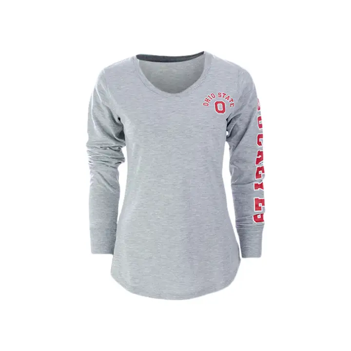 T-shirt Ohio St B NCAA Femme Manches Longues Préféré lgry