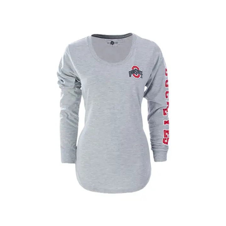 T-shirt à manches longues Ohio St B NCAA Femme préféré gry