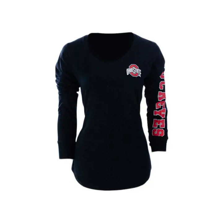 T-shirt femme Ohio St B NCAA Favorite manches longues noir