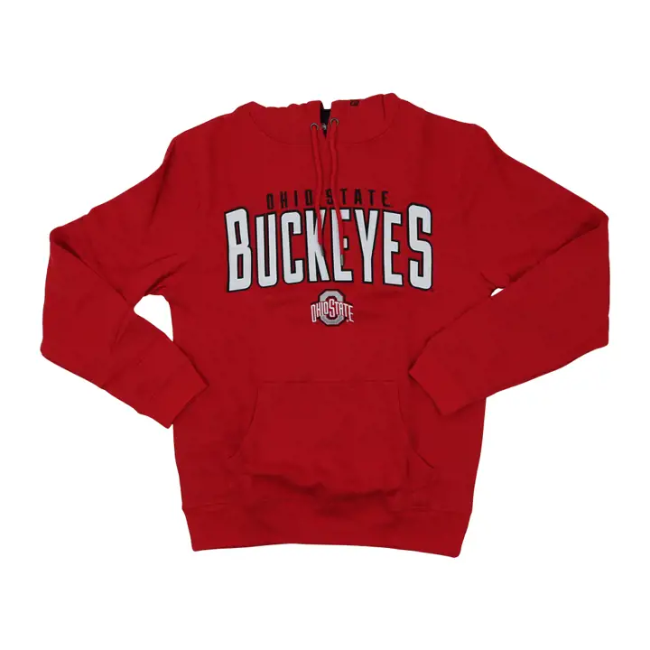Ohio St B NCAA Sweat à capuche basique en molleton rouge