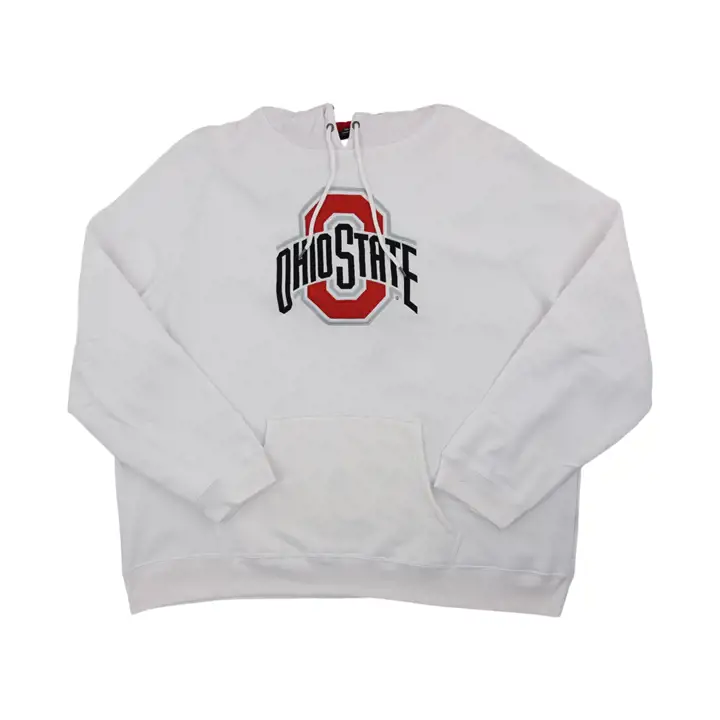 Ohio St B NCAA Basic Fleece Hoodie blanc