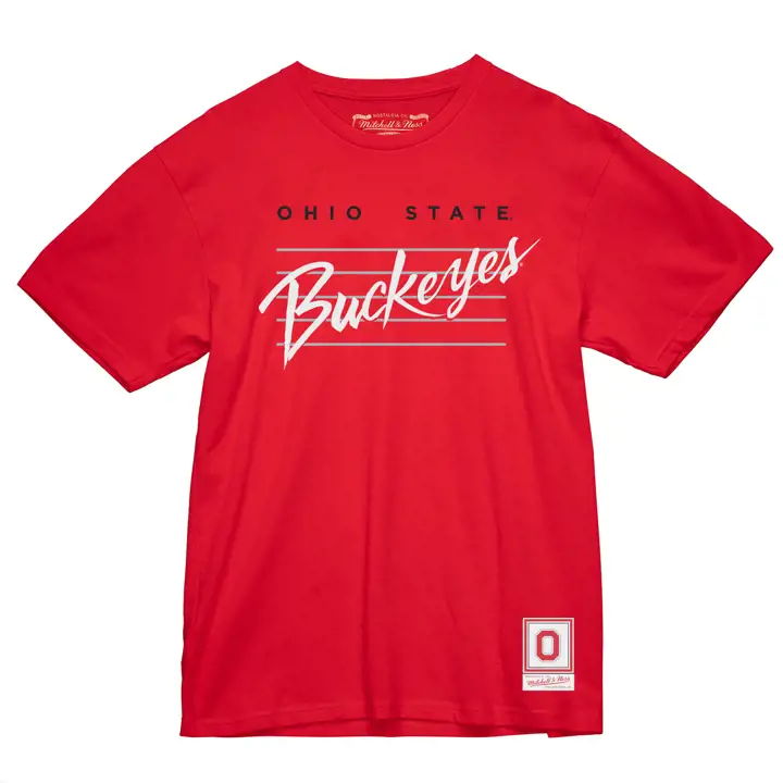 T-shirt vintage rouge avec inscription Ohio State Buckeyes NCAA