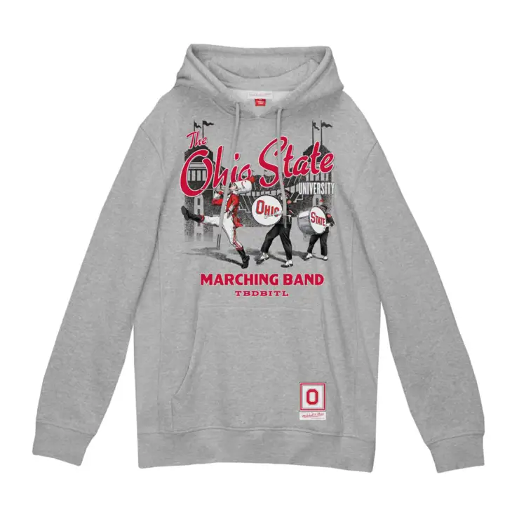 Sweat à capuche Ohio State Buckeyes NCAA OSU Marching Band GRIS