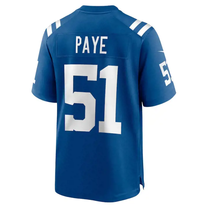 Maillot de match NFL Indianapolis Colts Kwity Paye BLEU