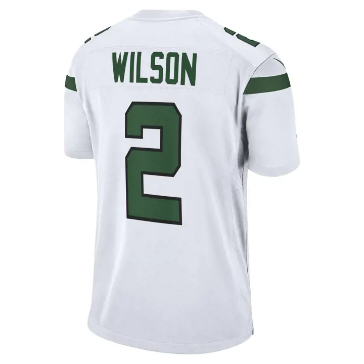 Maillot de match NFL New York Jets Zach Wilson BLANC