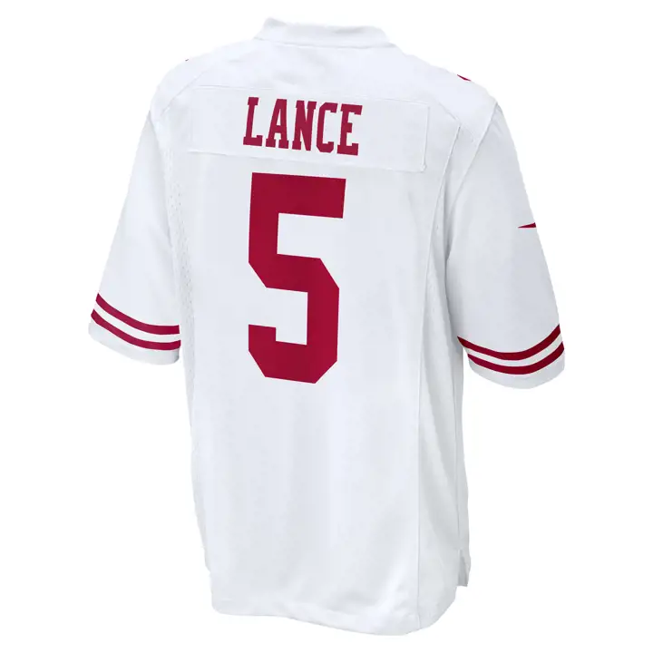 Maillot de match NFL San Francisco 49ers Trey Lance BLANC