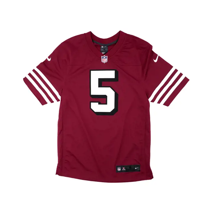 Maillot de match NFL des 49ers de San Francisco Trey Lance TBD