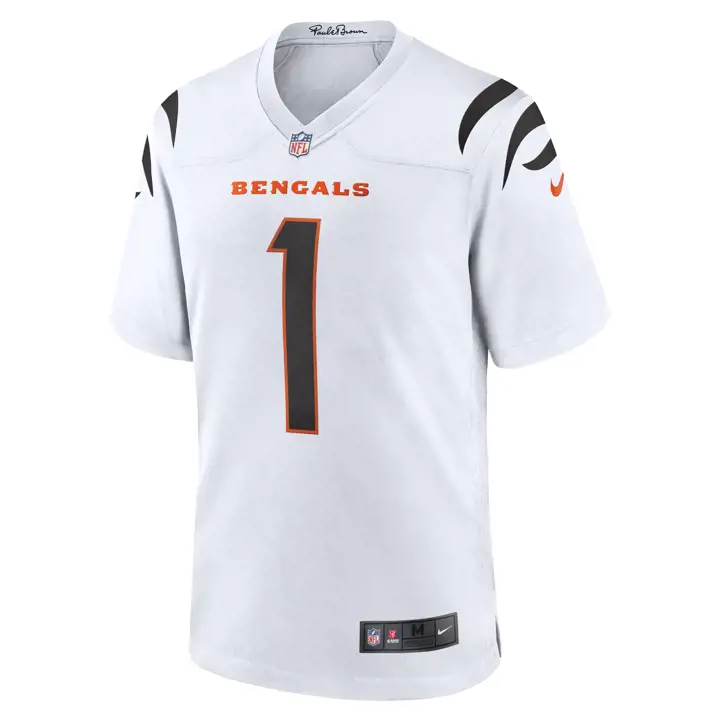 Maillot de match NFL JaMarr Chase des Bengals de Cincinnati BLANC