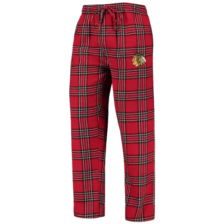 Pantalon de pyjama en flanelle Chicago Blackhawks NHL 21 noir/rouge