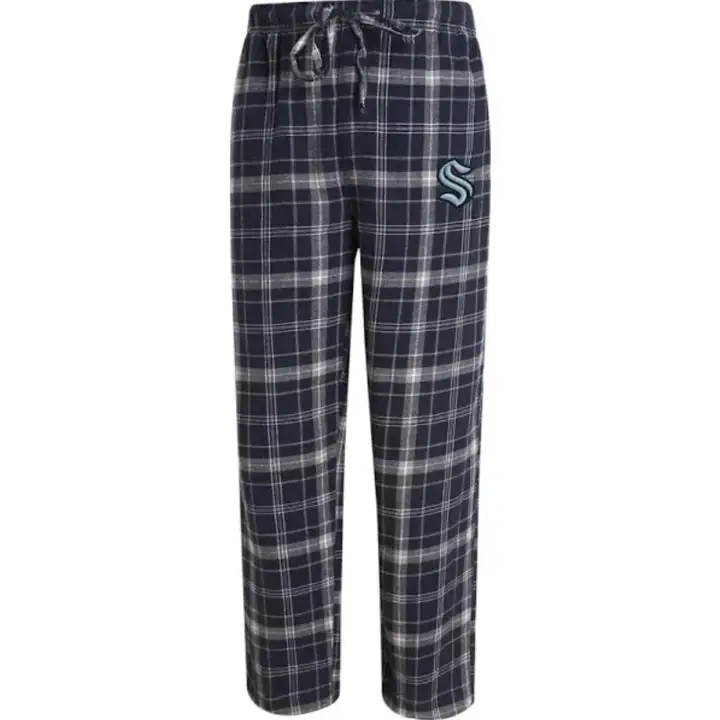 Pantalon de pyjama en flanelle Seattle Kraken NHL Takeaway 21 marine/bleu clair