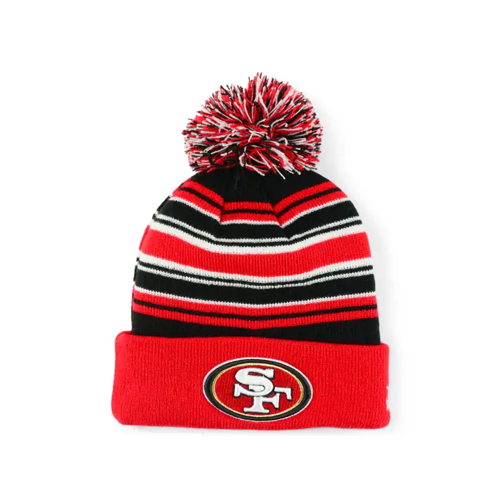 San Francisco 49ers NFL 21 NE rayé MB bonnet en maille ROUGE