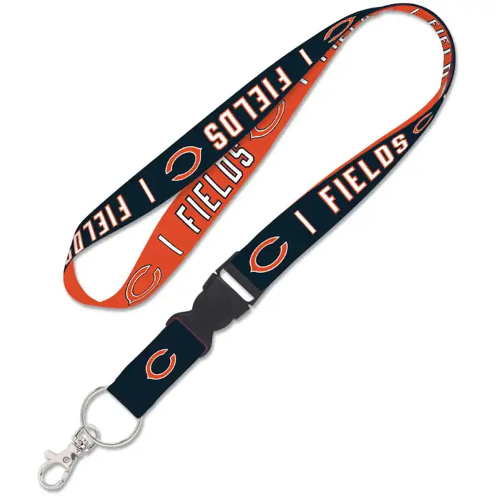 Lanière CHICAGO BEARS de 2,5 cm avec boucle détachable Fields noire