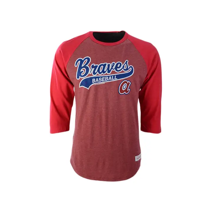 Atlanta Braves MLB M&N Tail Sweeper Raglan rouge