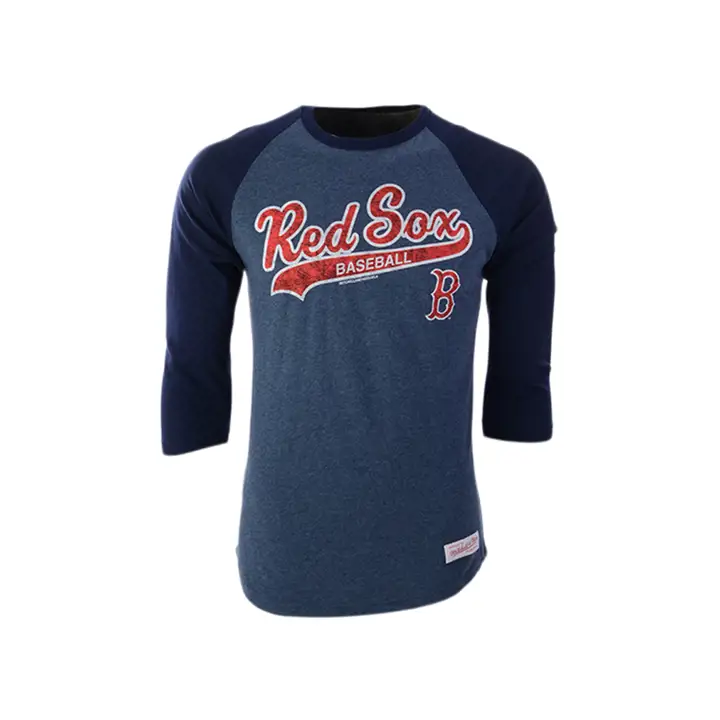 Boston Red Sox MLB M&N Tail Sweeper Raglan marine