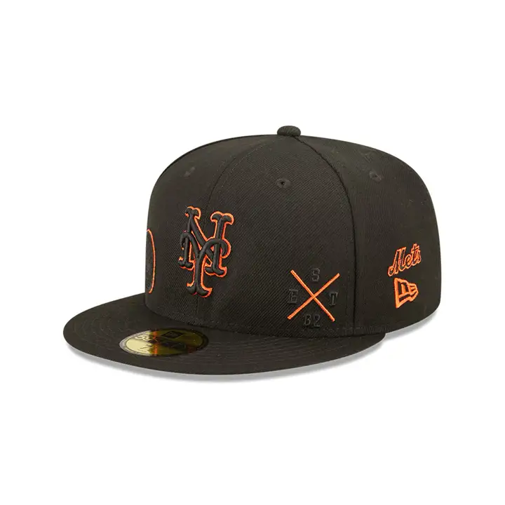 Casquette NEW YORK METS MLB ALL OVER BLK POP 59FIFTY BLK