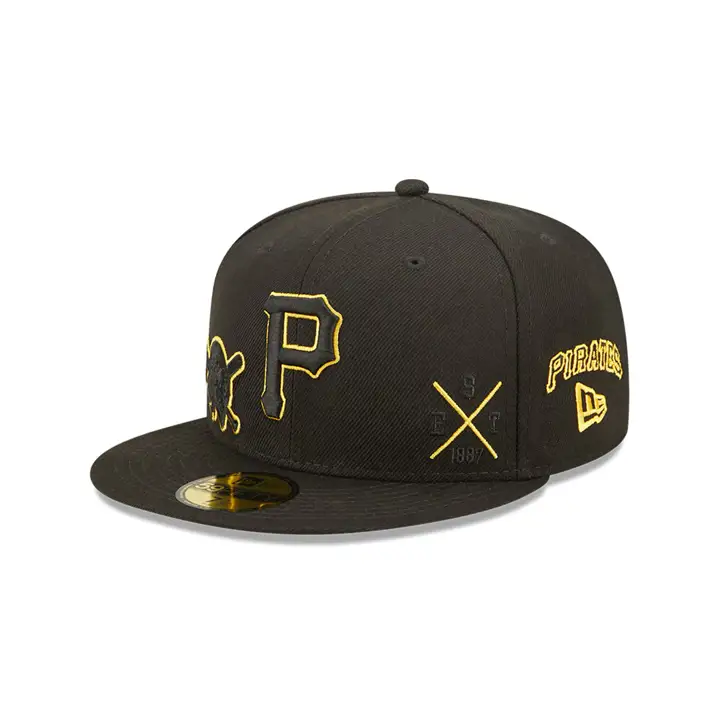 PITTSBURGH PIRATES MLB ALL OVER BLK POP 59FIFTY NOIR