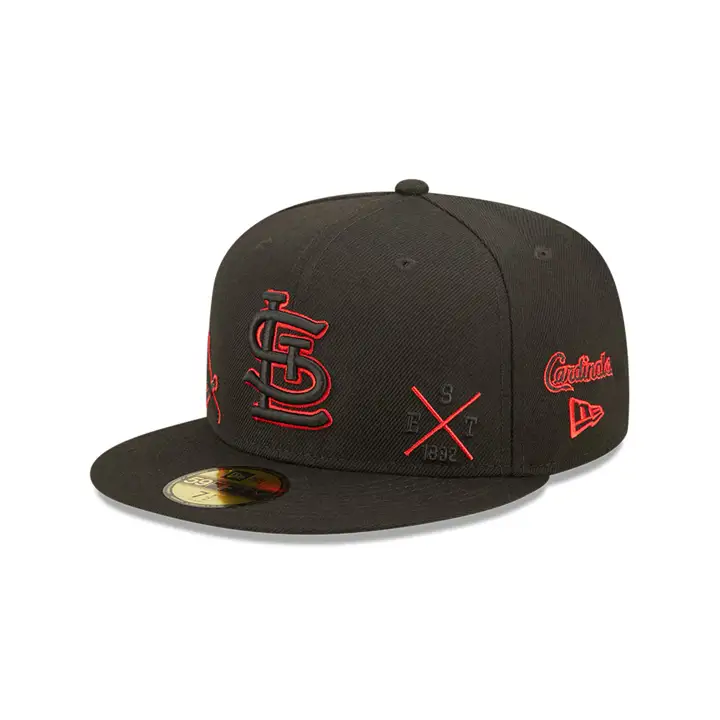 CASQUETTE ST. LOUIS CARDINALS MLB ALL OVER BLK POP 59FIFTY NOIRE