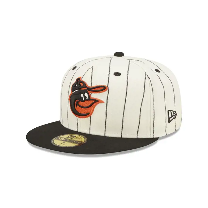 BALTIMORE ORIOLES MLB Écusson rayé blanc cassé/TC 59FIFTY W