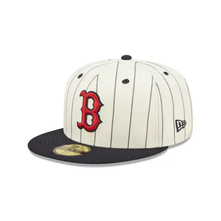 CASQUETTE 59FIFTY MLB DES BOSTON RED SOX ASG OFF WHITE/TC À RAYURES FINES