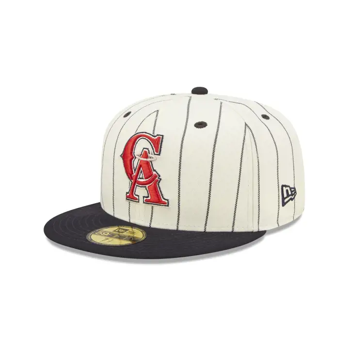 CAL ANGELS MLB OFF WHITE/TC PINSTRIPE PATCH 59FIFTY ASG 1967