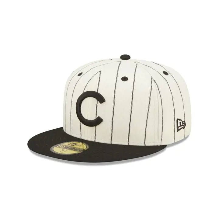 CASQUETTE CHICAGO CUBS MLB OFF WHITE/RAYURES FINES TC ÉCUSSON 59FIFTY WS 190