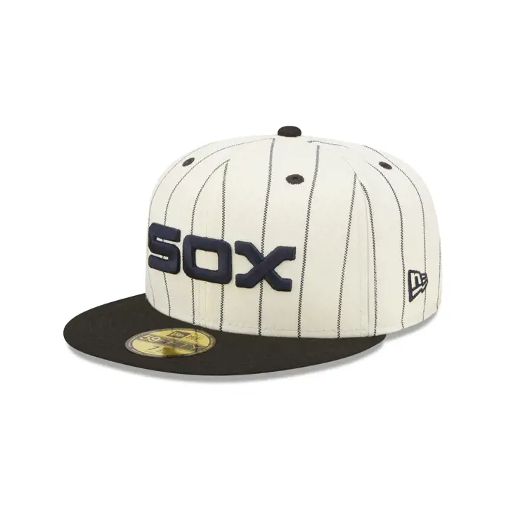 WHITE SOX MLB ÉCRU/TC RAYURES FINES ÉCUSSON 59FIFTY ASG 50E