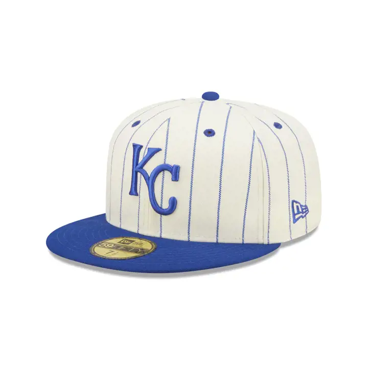 CASQUETTE 59FIFTY À RAYURES VERTICALES BLANC CASSÉ/TC MLB DES ROYALS DE KANSAS CITY ASG 2012