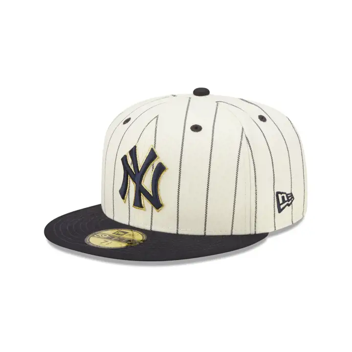 YANKEES MLB OFF WHITE/TC PATCH RAYURES 59FIFTY 27 X CHAMP