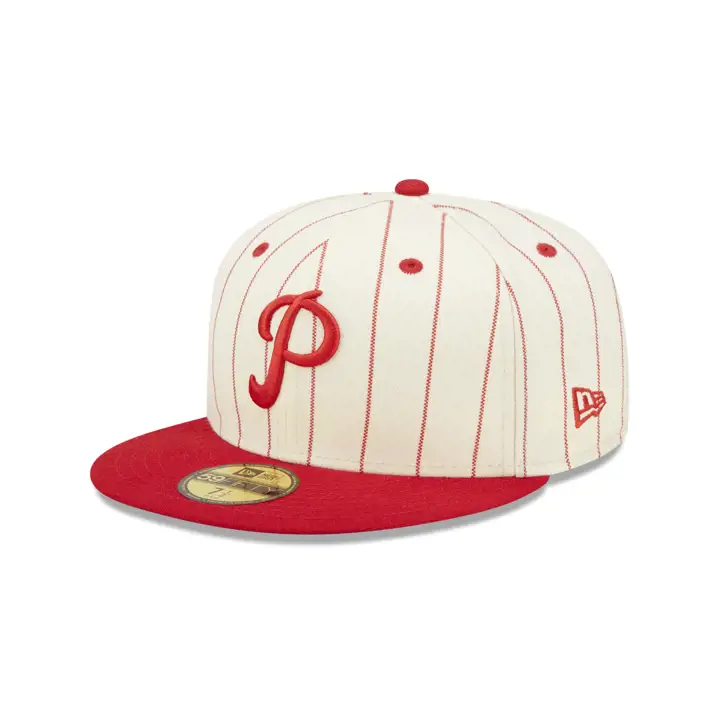 PHILLIES MLB OFF WHITE/TC PINSTRIPE PATCH 59FIFTY ASG 1952 S